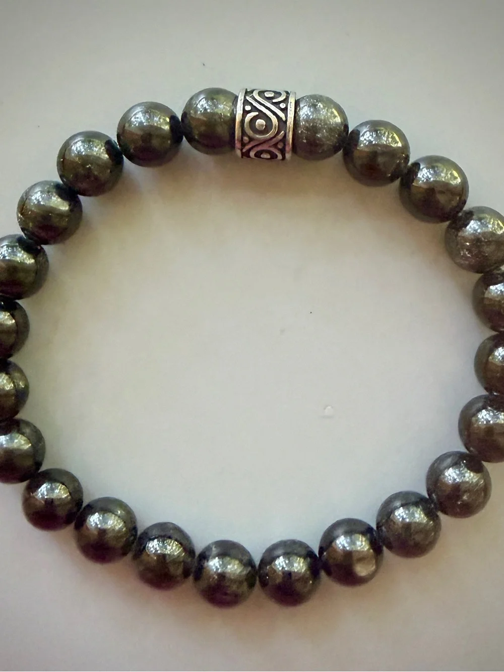 Natural Hypersthene Handcrafted Bead Bracelet